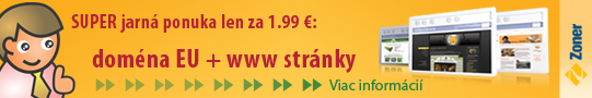 EU doména len 1.99 € + webové stránky zadarmo!